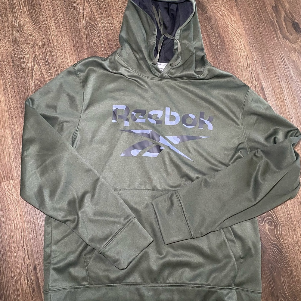 Reebok Olive Green Pullover Hoodie Size Large